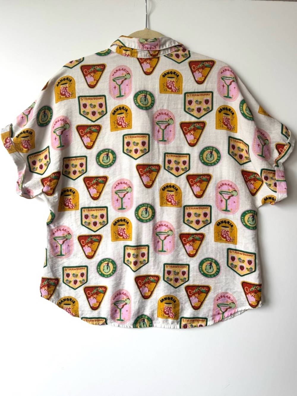 Milk & Honey cocktail novelty print button front shirt - Picture 6 of 6